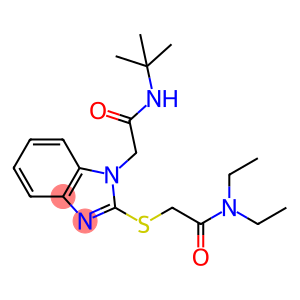 1H-Benzimidazole-1-acetamide,2-[[2-(diethylamino)-2-oxoethyl]thio]-N-(1,1-dimethylethyl)-(9CI)