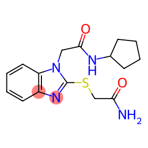 1H-Benzimidazole-1-acetamide,2-[(2-amino-2-oxoethyl)thio]-N-cyclopentyl-(9CI)