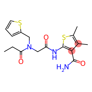 3-Thiophenecarboxamide, 4,5-dimethyl-2-[[2-[(1-oxopropyl)(2-thienylmethyl)amino]acetyl]amino]-