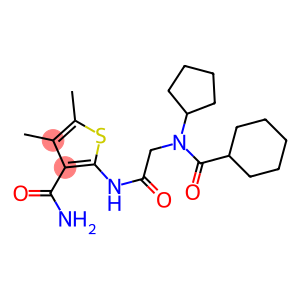 2-[[2-[cyclohexanecarbonyl(cyclopentyl)amino]acetyl]amino]-4,5-dimethylthiophene-3-carboxamide