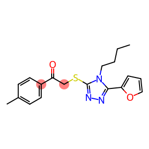 Ethanone, 2-[[4-butyl-5-(2-furanyl)-4H-1,2,4-triazol-3-yl]thio]-1-(4-methylphenyl)- (9CI)