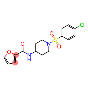 2-Furancarboxamide,N-[1-[(4-chlorophenyl)sulfonyl]-4-piperidinyl]-(9CI)