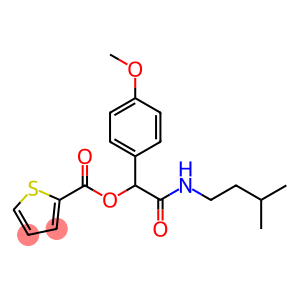 2-Thiophenecarboxylicacid,1-(4-methoxyphenyl)-2-[(3-methylbutyl)amino]-2-oxoethylester(9CI)