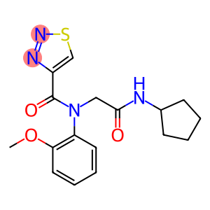 1,2,3-Thiadiazole-4-carboxamide,N-[2-(cyclopentylamino)-2-oxoethyl]-N-(2-methoxyphenyl)-(9CI)