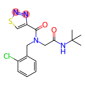 1,2,3-Thiadiazole-4-carboxamide,N-[(2-chlorophenyl)methyl]-N-[2-[(1,1-dimethylethyl)amino]-2-oxoethyl]-(9CI)