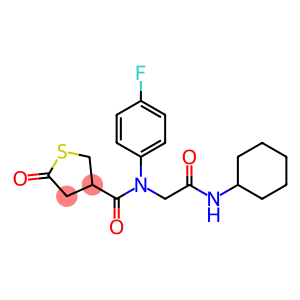 3-Thiophenecarboxamide,N-[2-(cyclohexylamino)-2-oxoethyl]-N-(4-fluorophenyl)tetrahydro-5-oxo-(9CI)