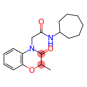 4H-1,4-Benzoxazine-4-acetamide,N-cycloheptyl-2,3-dihydro-2-methyl-3-oxo-(9CI)