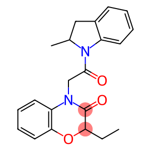 2H-1,4-Benzoxazin-3(4H)-one, 4-[2-(2,3-dihydro-2-methyl-1H-indol-1-yl)-2-oxoethyl]-2-ethyl-