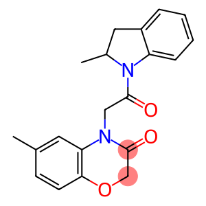 1H-Indole,1-[(2,3-dihydro-6-methyl-3-oxo-4H-1,4-benzoxazin-4-yl)acetyl]-2,3-dihydro-2-methyl-(9CI)