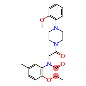 Piperazine, 1-[(2,3-dihydro-2,6-dimethyl-3-oxo-4H-1,4-benzoxazin-4-yl)acetyl]-4-(2-methoxyphenyl)- (9CI)