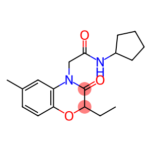 4H-1,4-Benzoxazine-4-acetamide,N-cyclopentyl-2-ethyl-2,3-dihydro-6-methyl-3-oxo-(9CI)