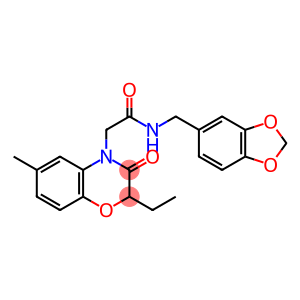 4H-1,4-Benzoxazine-4-acetamide,N-(1,3-benzodioxol-5-ylmethyl)-2-ethyl-2,3-dihydro-6-methyl-3-oxo-(9CI)