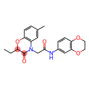 4H-1,4-Benzoxazine-4-acetamide,N-(2,3-dihydro-1,4-benzodioxin-6-yl)-2-ethyl-2,3-dihydro-6-methyl-3-oxo-(9CI)