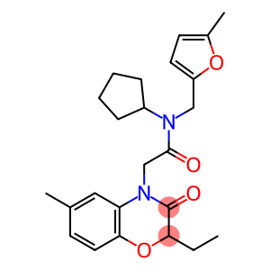 4H-1,4-Benzoxazine-4-acetamide,N-cyclopentyl-2-ethyl-2,3-dihydro-6-methyl-N-[(5-methyl-2-furanyl)methyl]-3-oxo-(9CI)