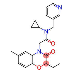 4H-1,4-Benzoxazine-4-acetamide,N-cyclopropyl-2-ethyl-2,3-dihydro-6-methyl-3-oxo-N-(3-pyridinylmethyl)-(9CI)