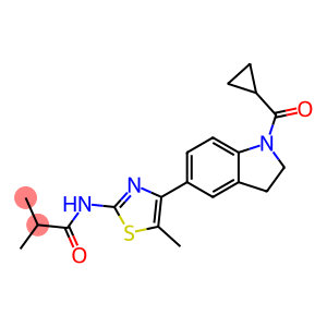 Propanamide, N-[4-[1-(cyclopropylcarbonyl)-2,3-dihydro-1H-indol-5-yl]-5-methyl-2-thiazolyl]-2-methyl- (9CI)