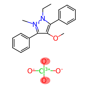 1H-Pyrazolium, 1-ethyl-4-methoxy-2-methyl-3,5-diphenyl-, perchlorate (1:1)