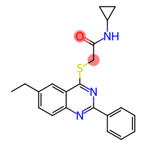 Acetamide, N-cyclopropyl-2-[(6-ethyl-2-phenyl-4-quinazolinyl)thio]-