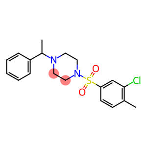 Piperazine, 1-[(3-chloro-4-methylphenyl)sulfonyl]-4-(1-phenylethyl)- (9CI)