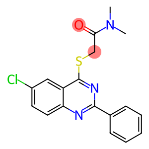 Acetamide, 2-[(6-chloro-2-phenyl-4-quinazolinyl)thio]-N,N-dimethyl- (9CI)