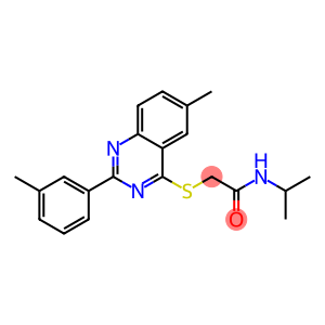 Acetamide, N-(1-methylethyl)-2-[[6-methyl-2-(3-methylphenyl)-4-quinazolinyl]thio]- (9CI)