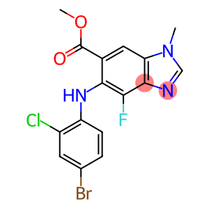 5-((4-溴-2-氯苯基)氨基)-4-氟-1-甲基-1H-苯并[D]咪唑-6-羧酸甲酯