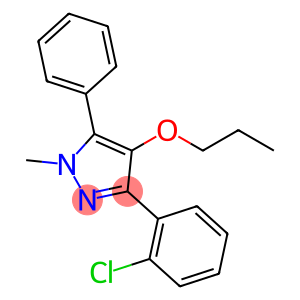 1H-Pyrazole, 3-(2-chlorophenyl)-1-methyl-5-phenyl-4-propoxy-