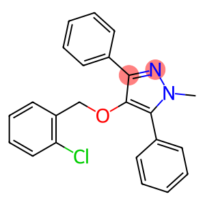 1H-Pyrazole, 4-[(2-chlorophenyl)methoxy]-1-methyl-3,5-diphenyl-