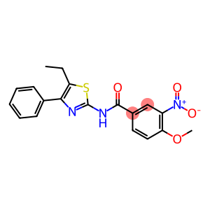 Benzamide, N-(5-ethyl-4-phenyl-2-thiazolyl)-4-methoxy-3-nitro-