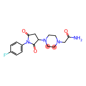 1-Piperazineacetamide,4-[1-(4-fluorophenyl)-2,5-dioxo-3-pyrrolidinyl]-(9CI)