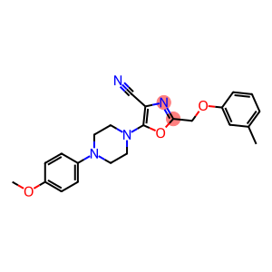 5-[4-(4-methoxyphenyl)-1-piperazinyl]-2-[(3-methylphenoxy)methyl]-1,3-oxazole-4-carbonitrile