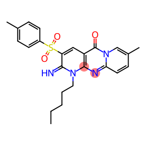 2-imino-8-methyl-3-[(4-methylphenyl)sulfonyl]-1-pentyl-1,2-dihydro-5H-dipyrido[1,2-a:2,3-d]pyrimidin-5-one