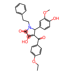 4-(4-ethoxybenzoyl)-3-hydroxy-5-(4-hydroxy-3-methoxyphenyl)-1-(2-phenylethyl)-1,5-dihydro-2H-pyrrol-2-one