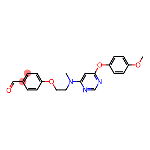 4-(2-{[6-(4-methoxyphenoxy)pyrimidin-4-yl]methylamino}ethoxy)benzaldehyde