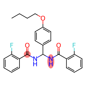 N-{(4-butoxyphenyl)[(2-fluorobenzoyl)amino]methyl}-2-fluorobenzamide