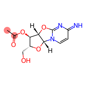 6H-Furo[2',3':4,5]oxazolo[3,2-a]pyrimidine-2-methanol, 3-(acetyloxy)-2,3,3a,9a-tetrahydro-6-imino-, [2R-(2α,3β,3aβ,9aβ)]- (9CI)