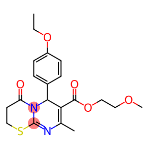 2-methoxyethyl 6-(4-ethoxyphenyl)-8-methyl-4-oxo-3,4-dihydro-2H,6H-pyrimido[2,1-b][1,3]thiazine-7-carboxylate