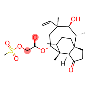 (3AS,4S,5S,7R,8R,9S,9AR,12R)-8-羟基-4,7,9,12-四甲基-3-氧代-7-乙烯基十氢-4,9A-丙环戊[8]2-((甲磺酰基)氧基)5-基乙酸酯