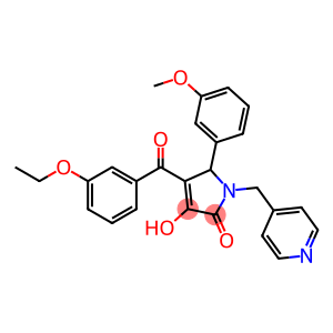 4-(3-ethoxybenzoyl)-3-hydroxy-5-(3-methoxyphenyl)-1-(4-pyridinylmethyl)-1,5-dihydro-2H-pyrrol-2-one