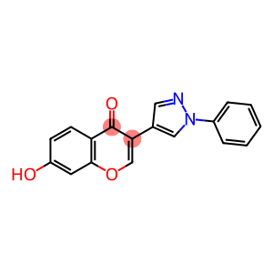 4H-1-Benzopyran-4-one, 7-hydroxy-3-(1-phenyl-1H-pyrazol-4-yl)-