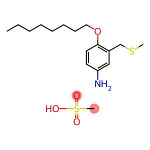 Benzenamine, 3-[(methylthio)methyl]-4-(octyloxy)-, methanesulfonate (1:1)