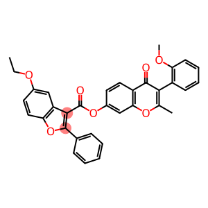 3-(2-methoxyphenyl)-2-methyl-4-oxo-4H-chromen-7-yl 5-ethoxy-2-phenyl-1-benzofuran-3-carboxylate