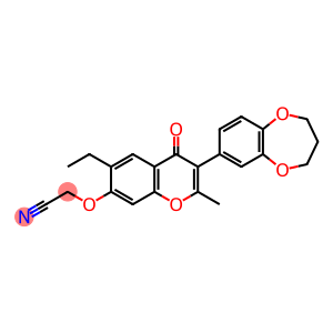 {[3-(3,4-dihydro-2H-1,5-benzodioxepin-7-yl)-6-ethyl-2-methyl-4-oxo-4H-chromen-7-yl]oxy}acetonitrile