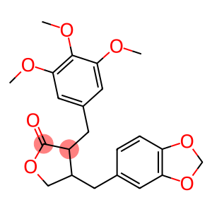 2(3H)-Furanone, 4-(1,3-benzodioxol-5-ylmethyl)dihydro-3-[(3,4,5-trimethoxyphenyl)methyl]-