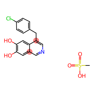 4-(4-CHLOROPHENYLMETHYL)-6,7-DIMETHOXY-ISOQUINOLINE METHANESULFONATE (1:1)