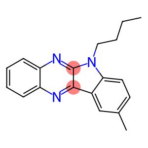 6H-Indolo[2,3-b]quinoxaline, 6-butyl-9-methyl-