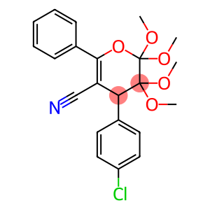 4-(4-chlorophenyl)-5,5,6,6-tetramethoxy-2-phenyl-4H-pyran-3-carbonitri le