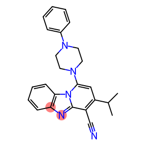 1-(4-phenylpiperazin-1-yl)-3-(propan-2-yl)pyrido[1,2-a]benzimidazole-4-carbonitrile