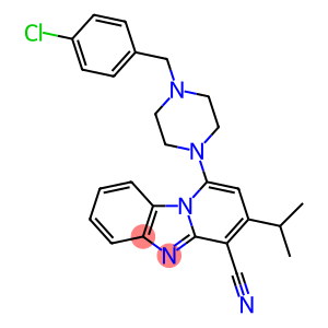 1-[4-(4-chlorobenzyl)-1-piperazinyl]-3-isopropylpyrido[1,2-a]benzimidazole-4-carbonitrile