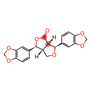 (3S)-3α,6α-Bis(3,4-methylenedioxyphenyl)-3aα,4,6,6aα-tetrahydro-1H,3H-furo[3,4-c]furan-1-one